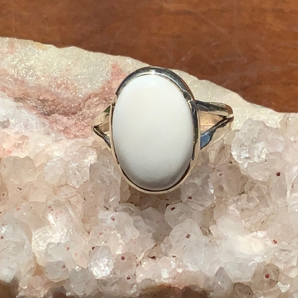 NATURAL OPAL 925 STERLING SILVER RING, SIZE 8